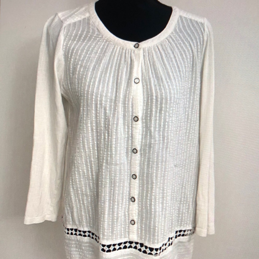 Elegant White Button-Down Women's Top